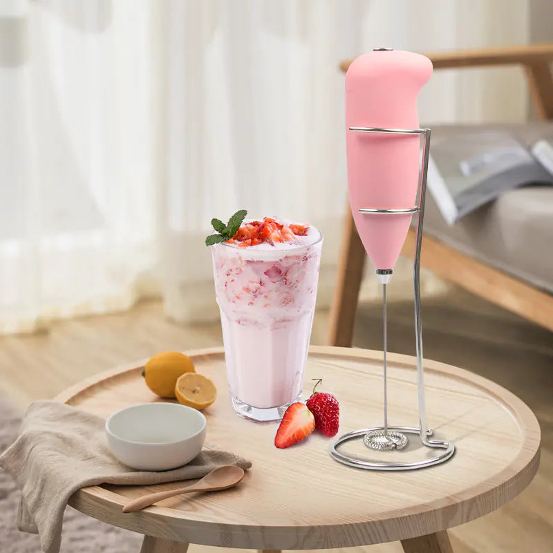 Electric Milk Frother and Mini Egg Beater for Kitchen