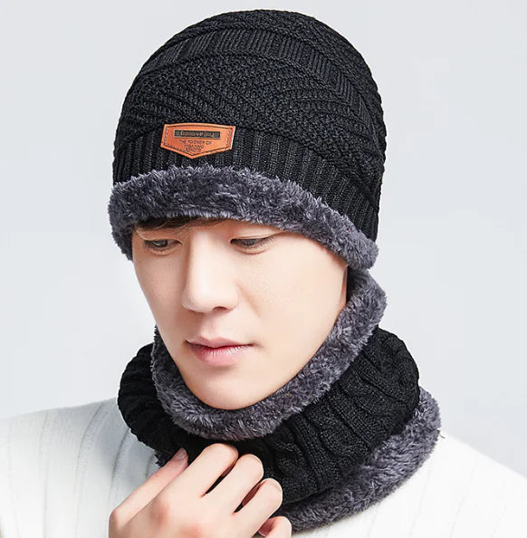Winter Warm Fleece Knit Beanie Hat