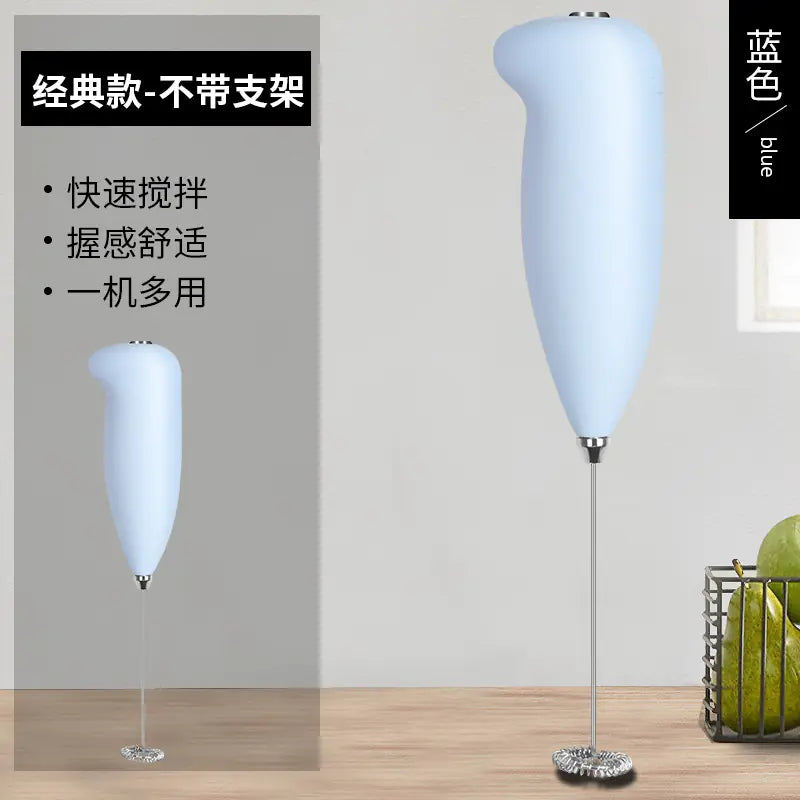 Electric Milk Frother and Mini Egg Beater for Kitchen