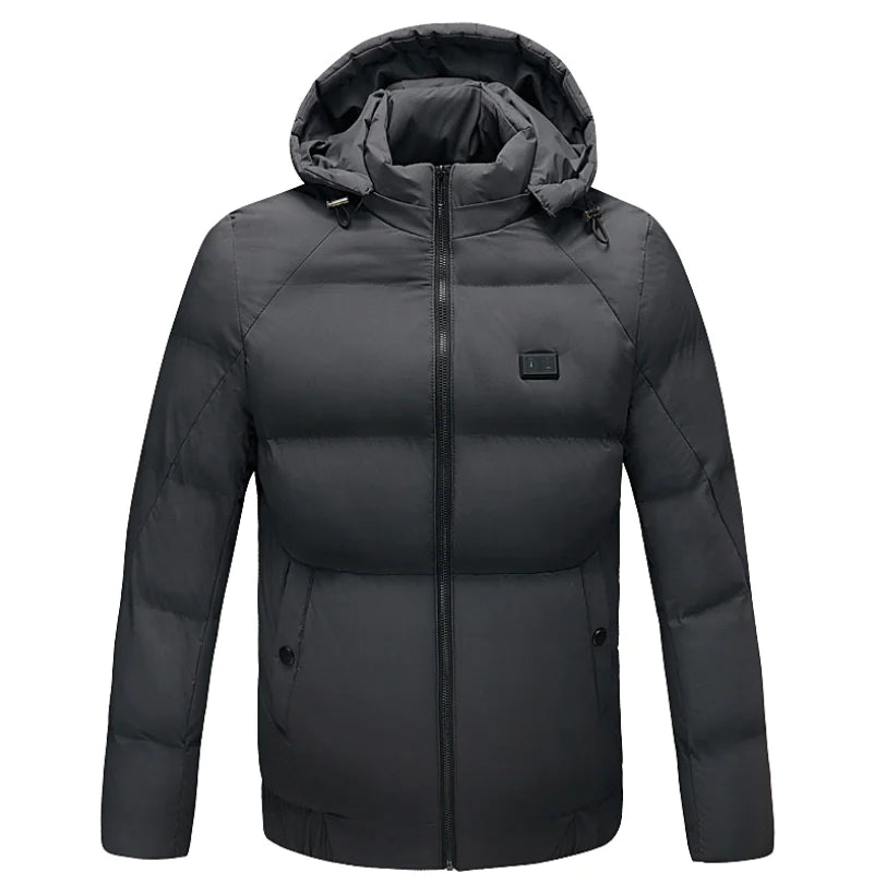 Men's Heated Hoodie Jacket with Carbon Fiber USB