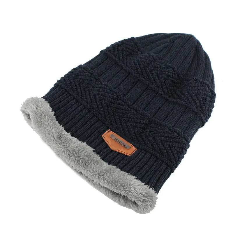 Winter Warm Fleece Knit Beanie Hat