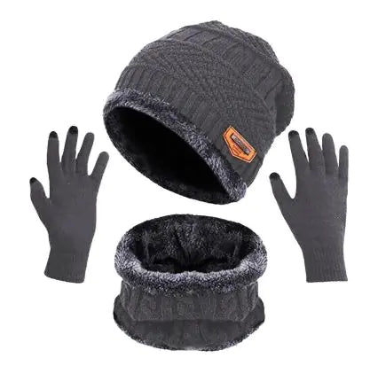 Winter Plush Hat and Scarf Set