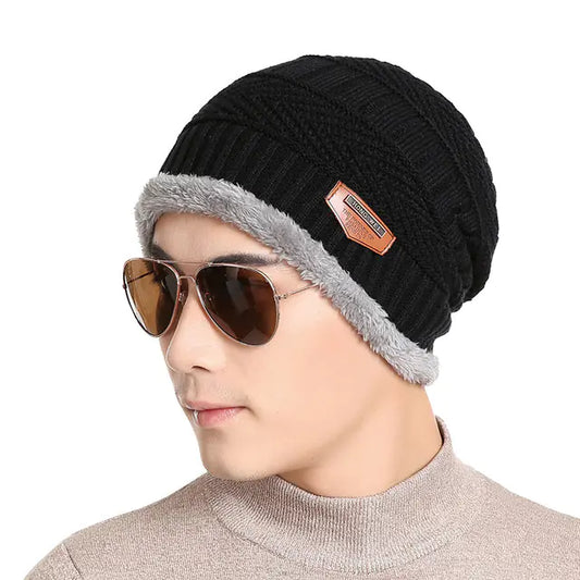 Winter Warm Fleece Knit Beanie Hat