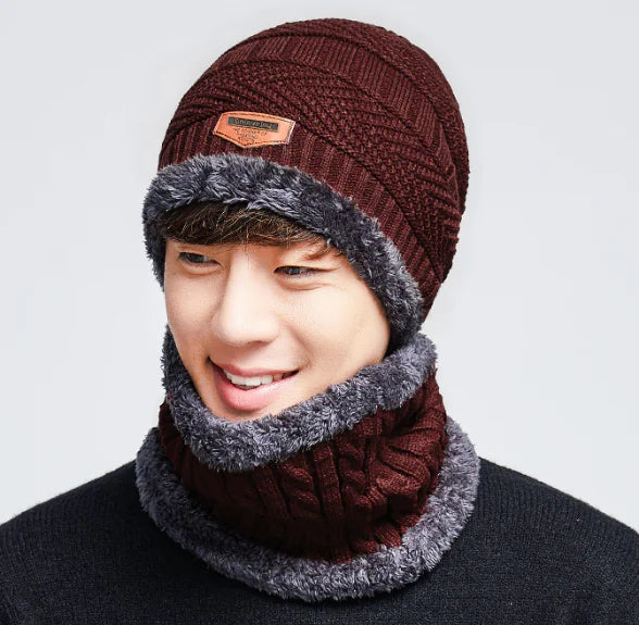 Winter Warm Fleece Knit Beanie Hat