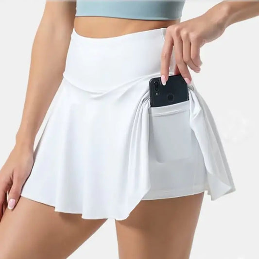 Elegant Women's High Waist Pleated Tennis Skirt