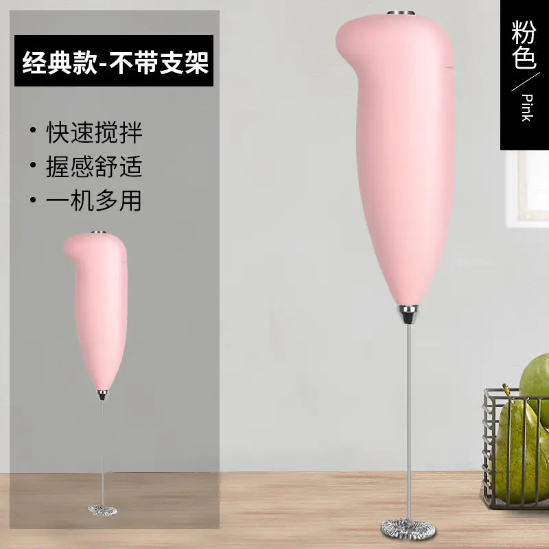 Electric Milk Frother and Mini Egg Beater for Kitchen