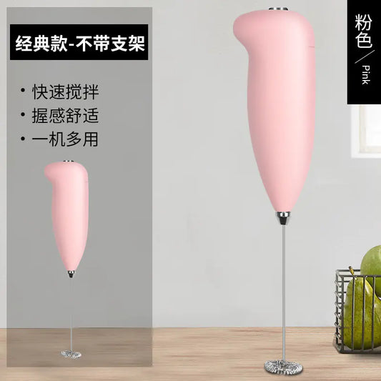 Electric Milk Frother and Mini Egg Beater for Kitchen